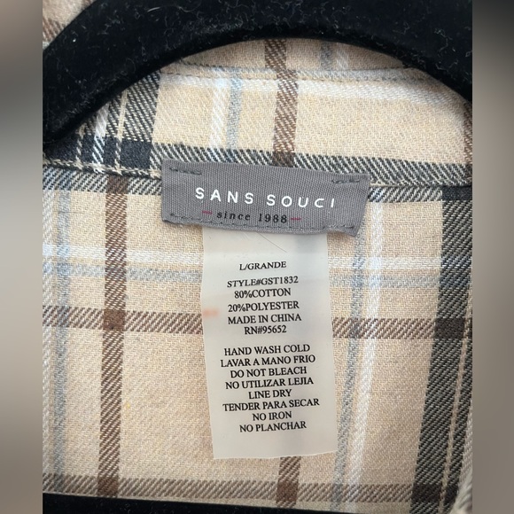 Sans Souci (Simons) oversized flannel shirt - Picture 3 of 3